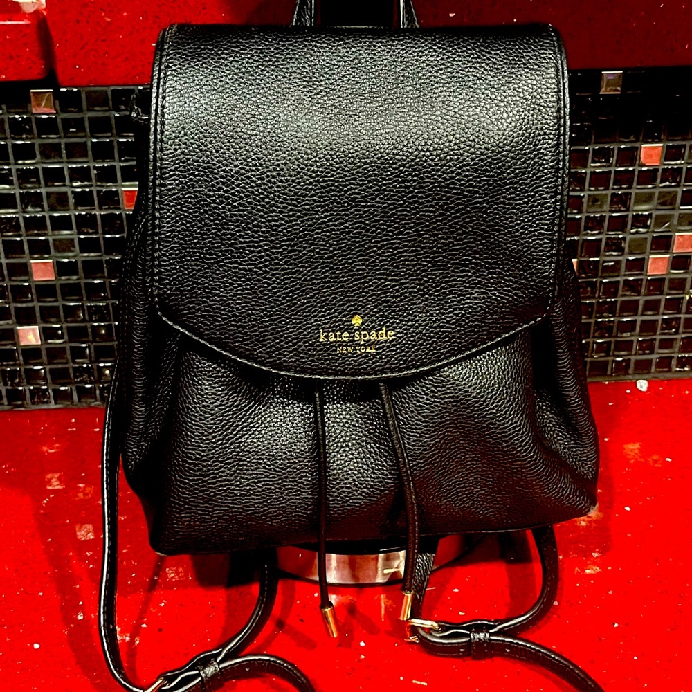Kate Spade Mulberry Backpack Black Leather